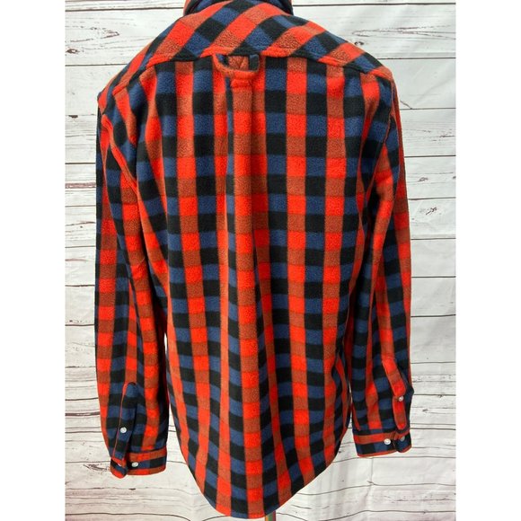 American Rags 1984 Premium Goods Blue Red Checkered Button Up Men’s Size Medium - Picture 2 of 8